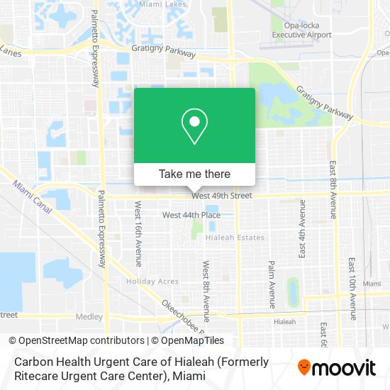 Mapa de Carbon Health Urgent Care of Hialeah (Formerly Ritecare Urgent Care Center)