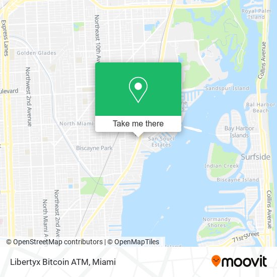 Mapa de Libertyx Bitcoin ATM