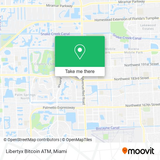 Mapa de Libertyx Bitcoin ATM