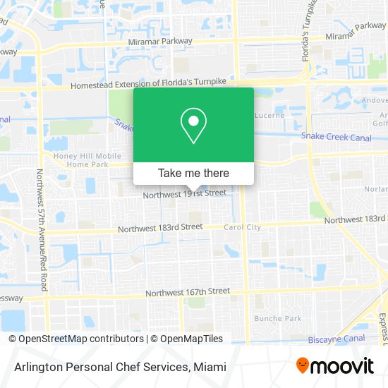 Arlington Personal Chef Services map
