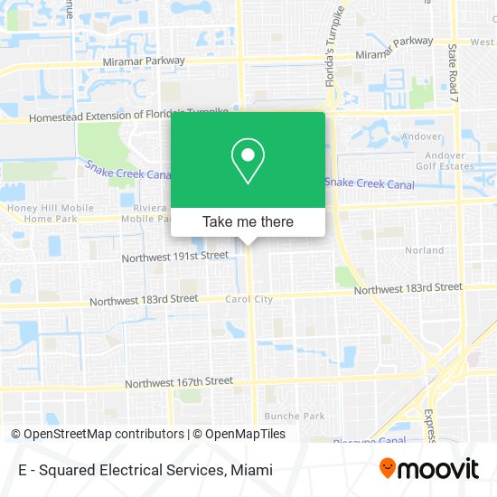 E - Squared Electrical Services map