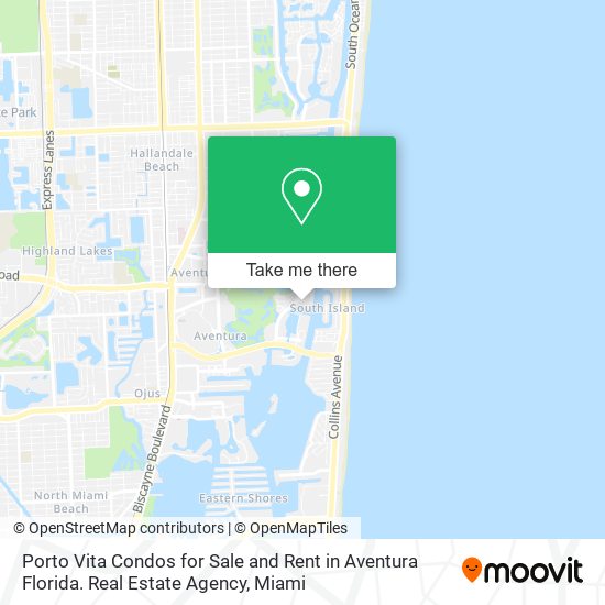 Porto Vita Condos for Sale and Rent in Aventura Florida. Real Estate Agency map