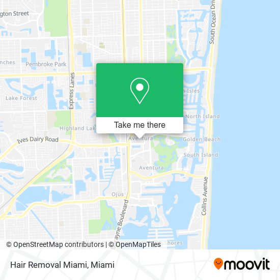 Mapa de Hair Removal Miami