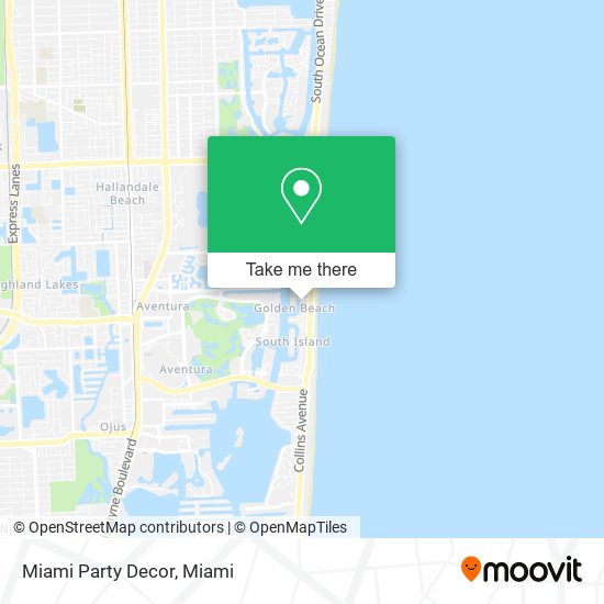 Miami Party Decor map