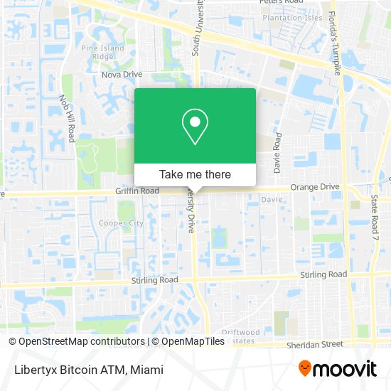 Mapa de Libertyx Bitcoin ATM