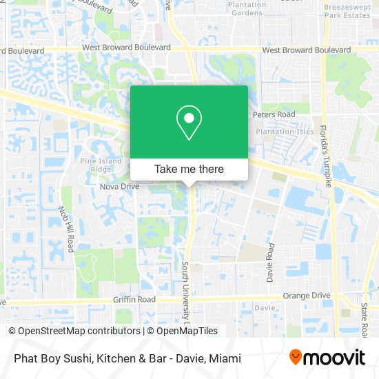 Phat Boy Sushi, Kitchen & Bar - Davie map