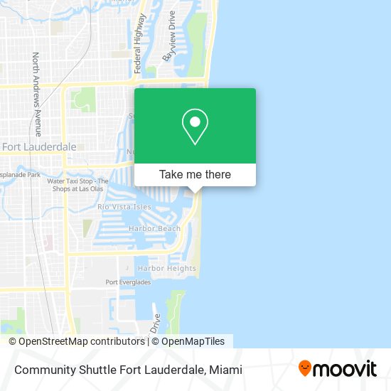 Community Shuttle Fort Lauderdale map