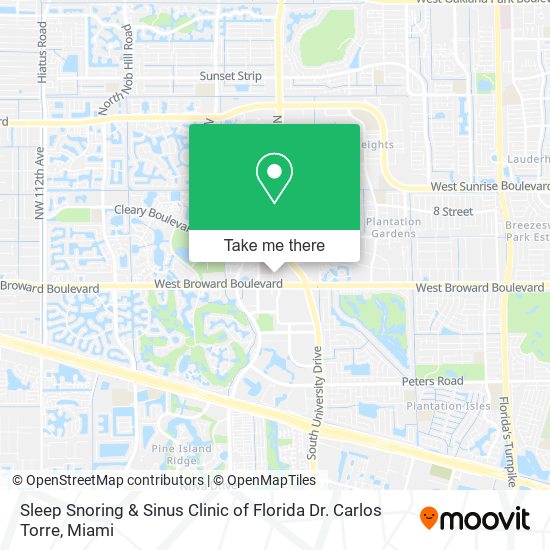 Mapa de Sleep Snoring & Sinus Clinic of Florida Dr. Carlos Torre