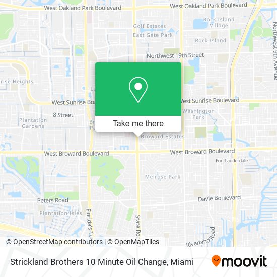 Mapa de Strickland Brothers 10 Minute Oil Change