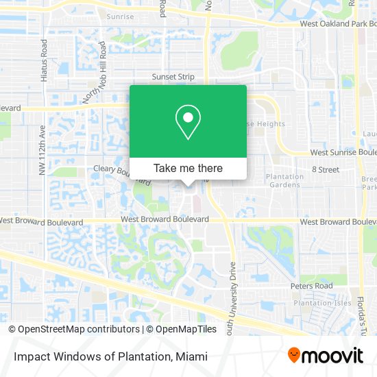 Impact Windows of Plantation map