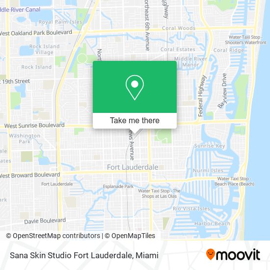 Mapa de Sana Skin Studio Fort Lauderdale
