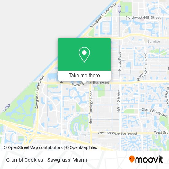 Mapa de Crumbl Cookies - Sawgrass