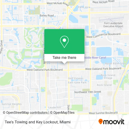 Tee's Towing and Key Lockout map