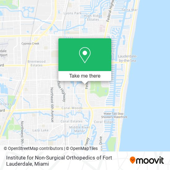 Institute for Non-Surgical Orthopedics of Fort Lauderdale map