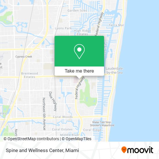 Spine and Wellness Center map