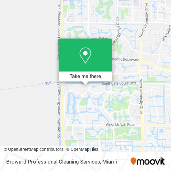 Mapa de Broward Professional Cleaning Services