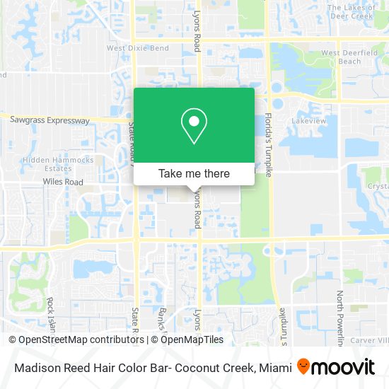 Mapa de Madison Reed Hair Color Bar- Coconut Creek