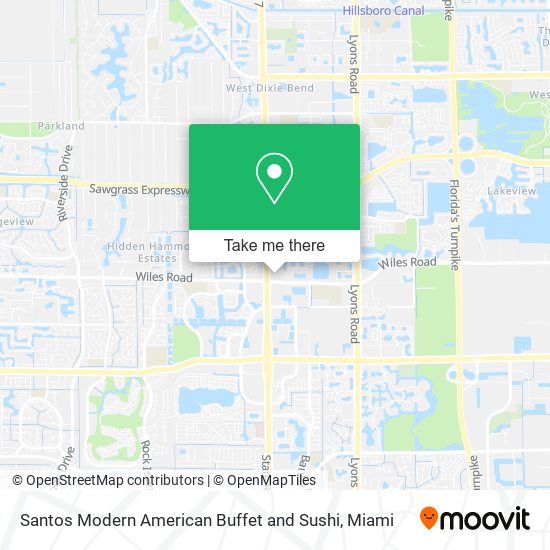 Santos Modern American Buffet and Sushi map