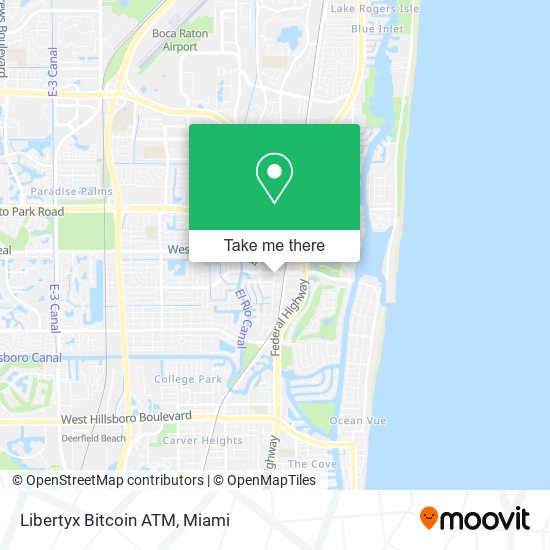 Mapa de Libertyx Bitcoin ATM