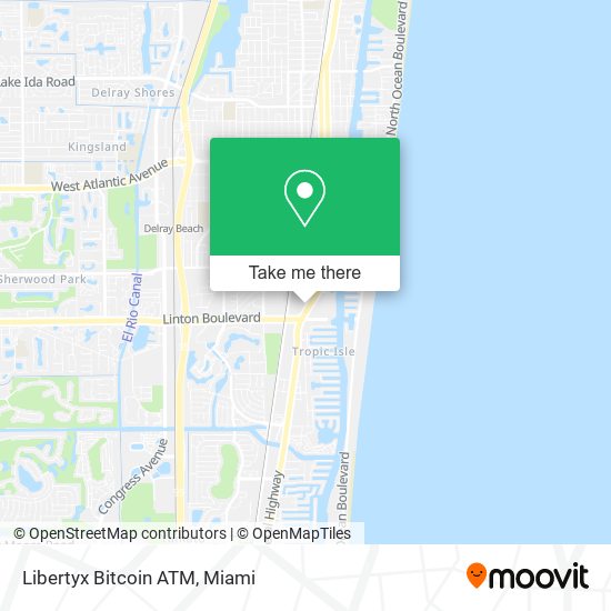 Mapa de Libertyx Bitcoin ATM