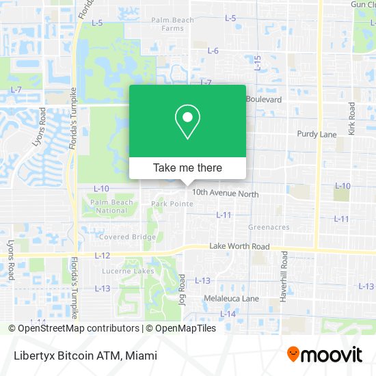 Mapa de Libertyx Bitcoin ATM