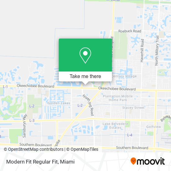 Modern Fit Regular Fit map