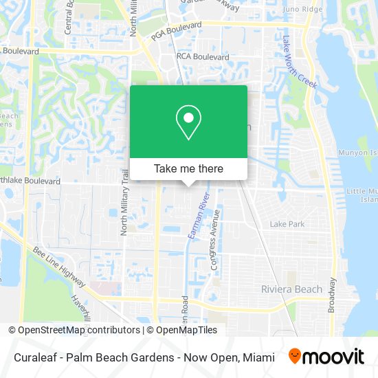 Curaleaf - Palm Beach Gardens - Now Open map