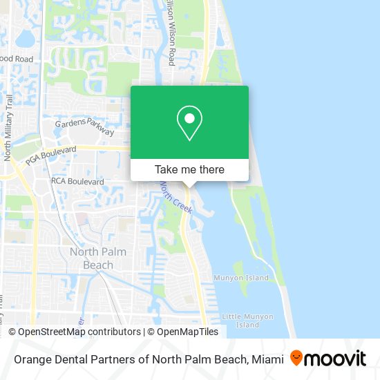Orange Dental Partners of North Palm Beach map