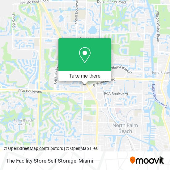 The Facility Store Self Storage map