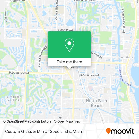 Custom Glass & Mirror Specialists map