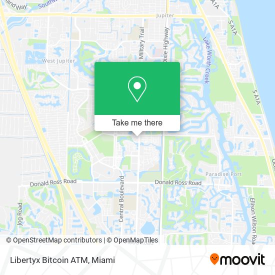 Mapa de Libertyx Bitcoin ATM