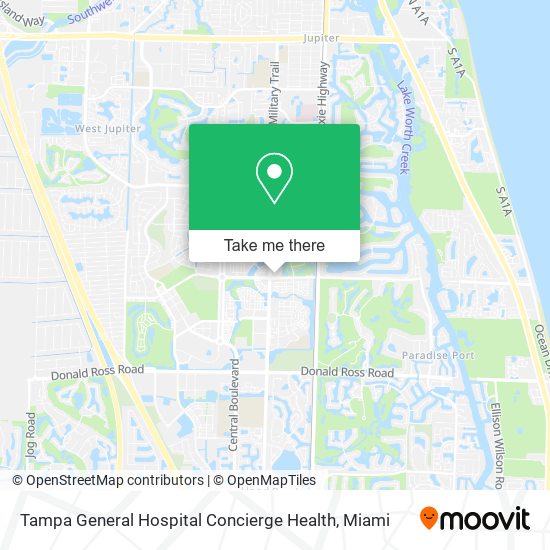 Mapa de Tampa General Hospital Concierge Health