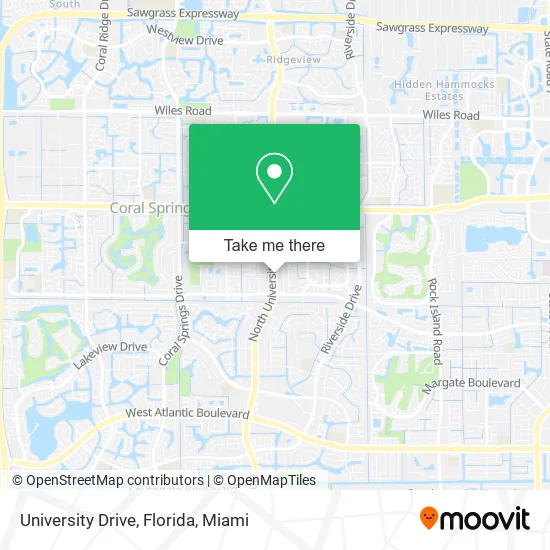 Mapa de University Drive, Florida