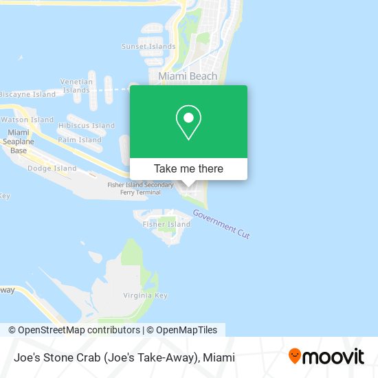 Joe's Stone Crab (Joe's Take-Away) map