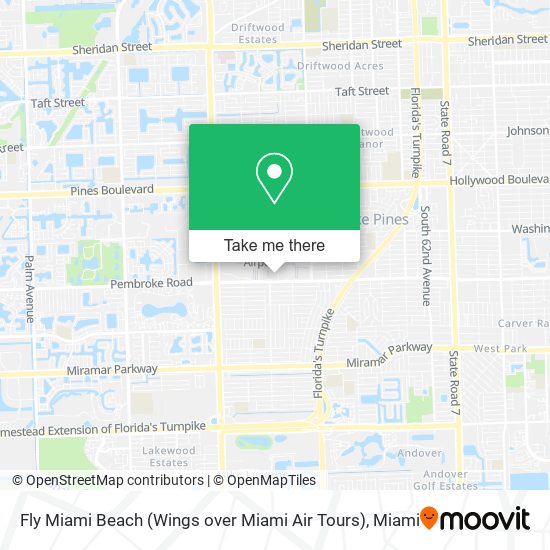 Mapa de Fly Miami Beach (Wings over Miami Air Tours)