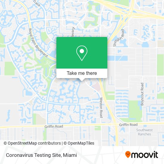 Coronavirus Testing Site map