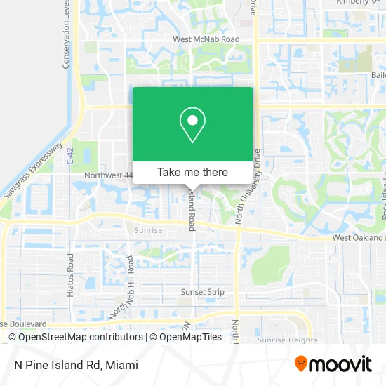N Pine Island Rd map