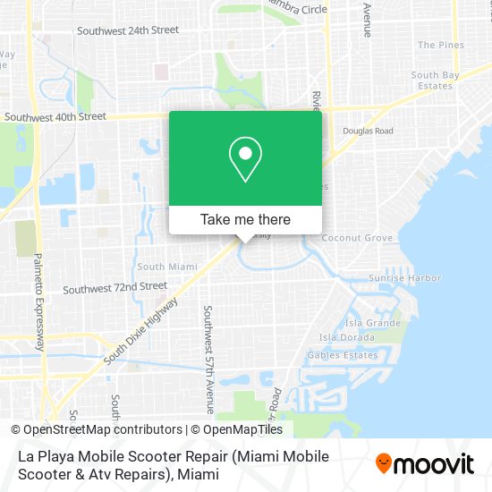 La Playa Mobile Scooter Repair (Miami Mobile Scooter & Atv Repairs) map