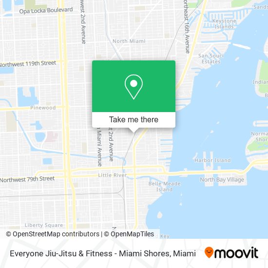 Everyone Jiu-Jitsu & Fitness - Miami Shores map