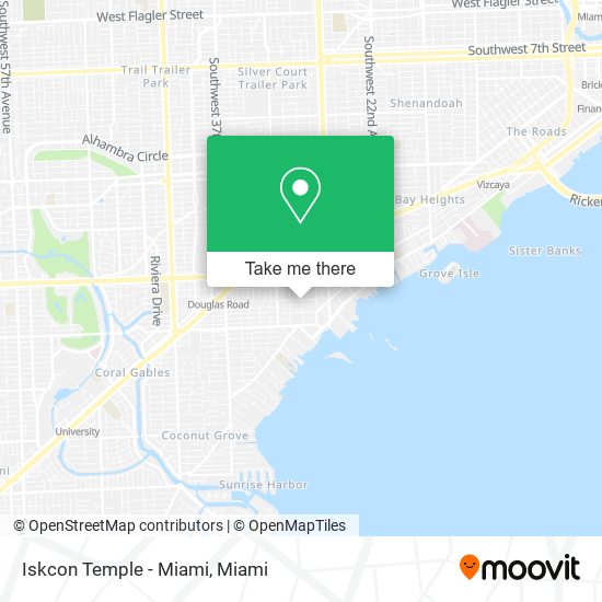 Iskcon Temple - Miami map