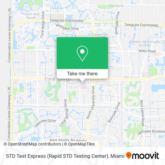 Mapa de STD Test Express (Rapid STD Testing Center)