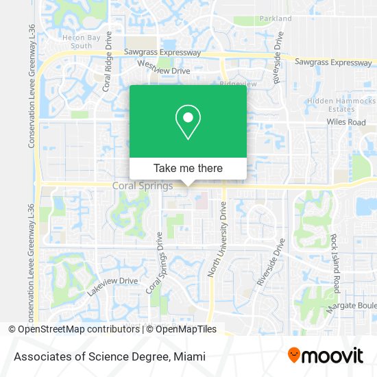 Mapa de Associates of Science Degree