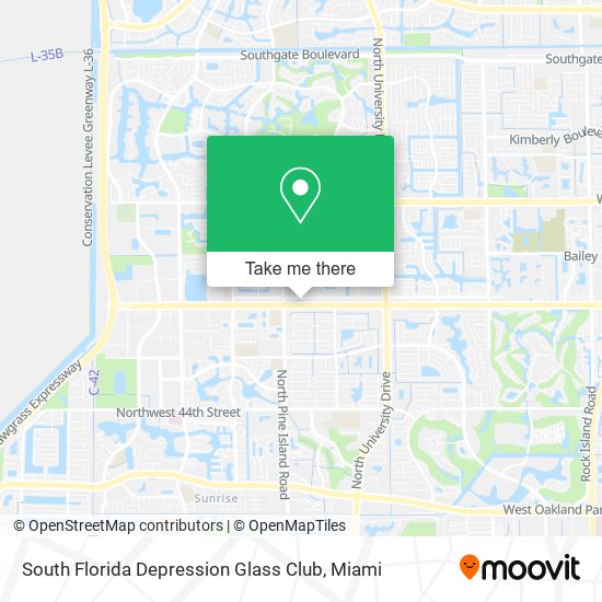 Mapa de South Florida Depression Glass Club