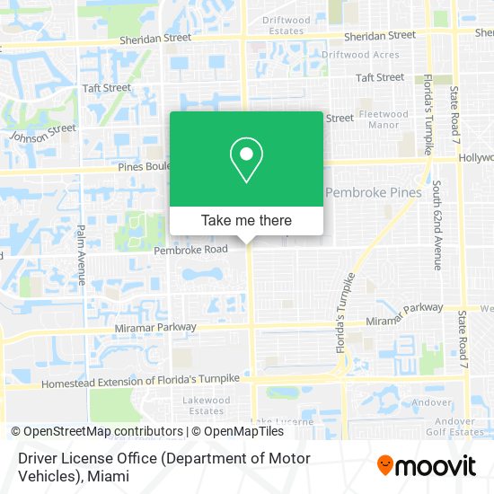 Mapa de Driver License Office (Department of Motor Vehicles)