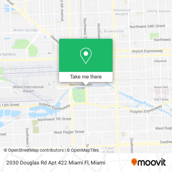 Mapa de 2030 Douglas Rd Apt 422 Miami Fl