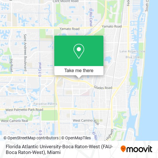 Mapa de Florida Atlantic University-Boca Raton-West (FAU-Boca Raton-West)