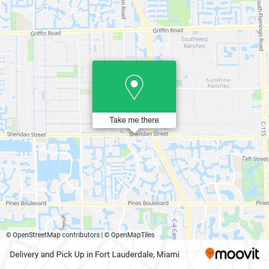 Delivery and Pick Up in Fort Lauderdale map