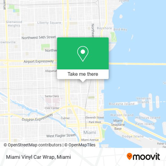 Mapa de Miami Vinyl Car Wrap