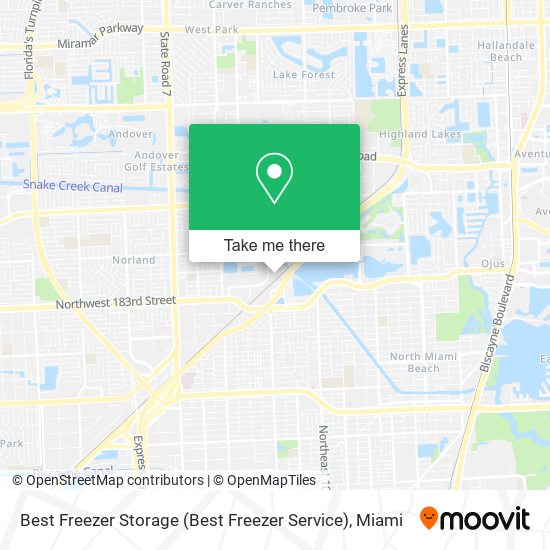 Mapa de Best Freezer Storage (Best Freezer Service)