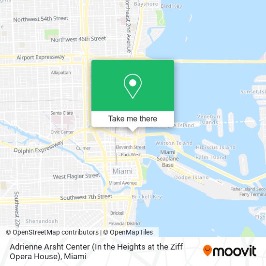 Adrienne Arsht Center (In the Heights at the Ziff Opera House) map